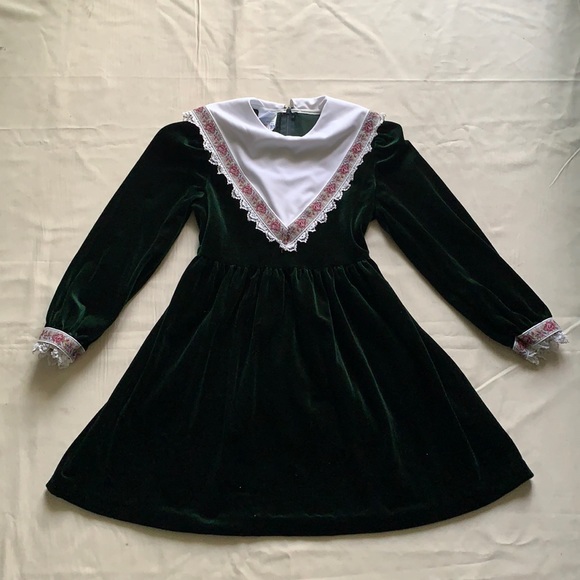 bonnie jean green velvet dress Bonnie Jean Shantung Christmas Dress Nutcracker Green Velvet Baby Girls 2T  NWT